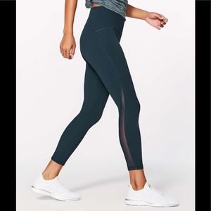 Lululemon train times pant in nocturnal teal green